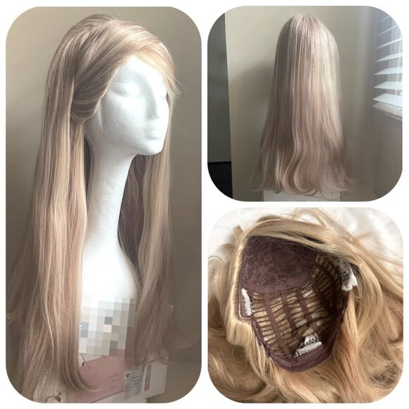 NWT Gorgeous 28" Highlight Blonde Long Wave Synthetic Wig - Picture 1 of 17
